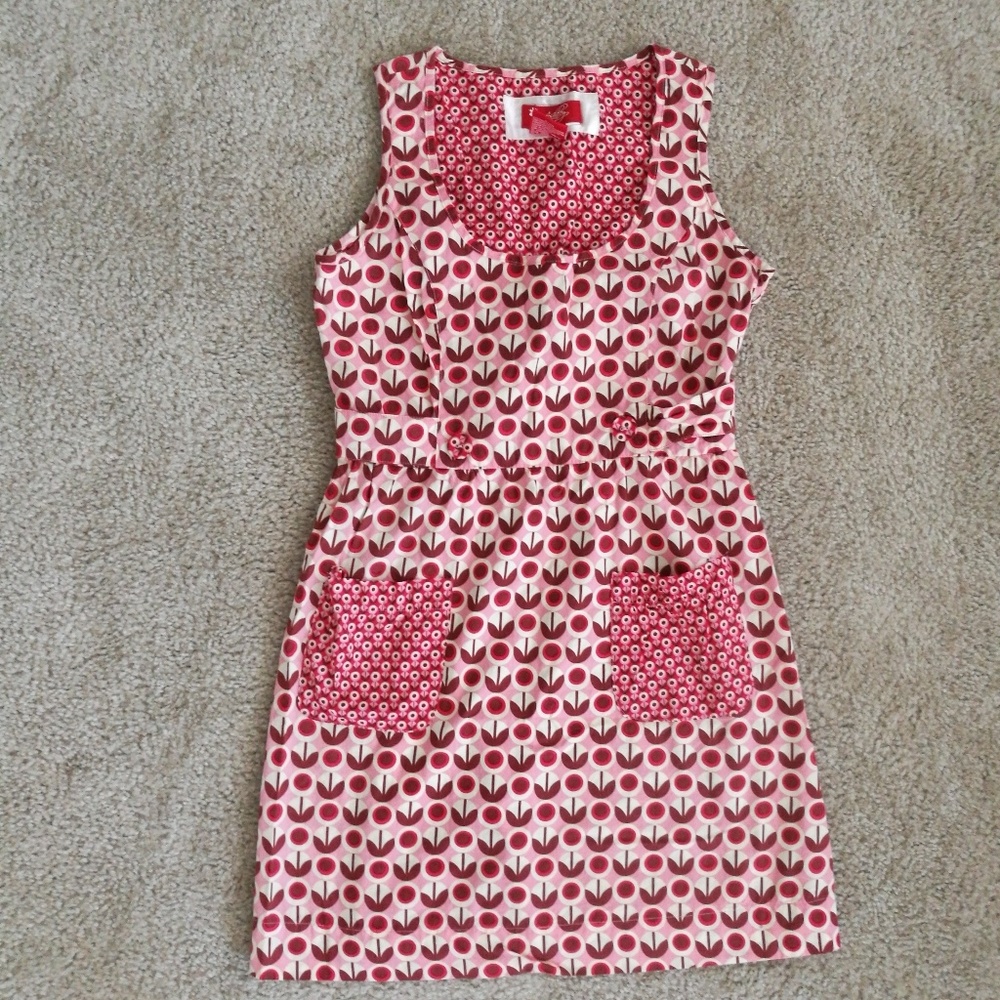 Red & White Floral Dress